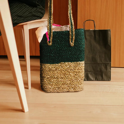 Sabai Grass Lunch Bag Dual Colour : Indigo