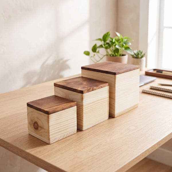 NESTED BOX Set of 3: Tabletop Organizer