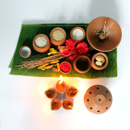 Puja Kit : Assorted Combinations Of Terracotta Products
