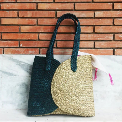 Sabai Grass Shopping Bag Dual Colour : Indigo