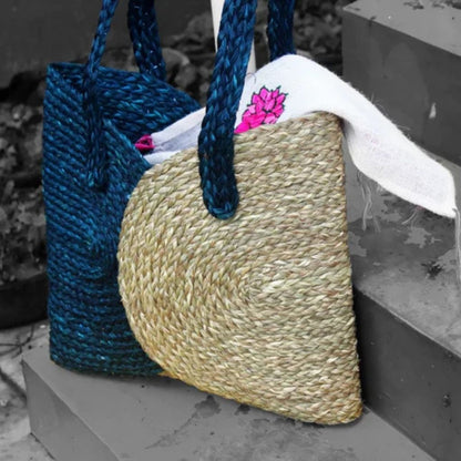 Sabai Grass Shopping Bag Dual Colour : Indigo