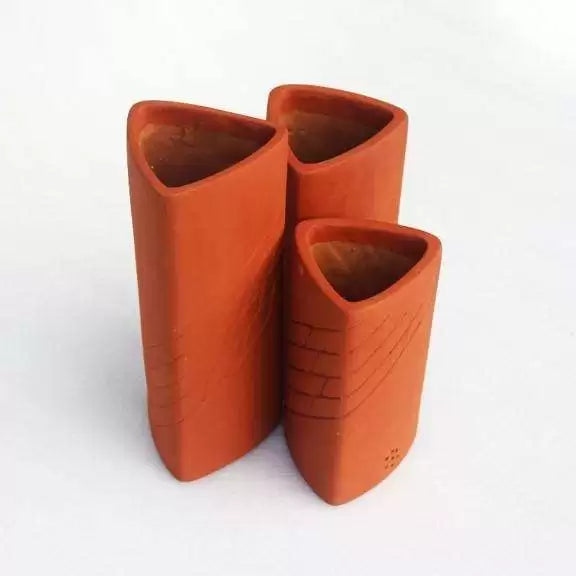 Trigo Terracotta Planters : Set of 3