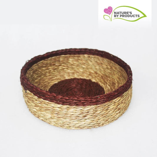 Sabai Grass Multi Utility Round Basket with Red Border