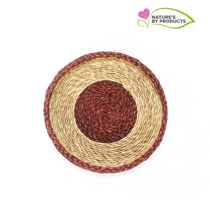 Sabai Grass Multi Utility Round Basket with Red Border