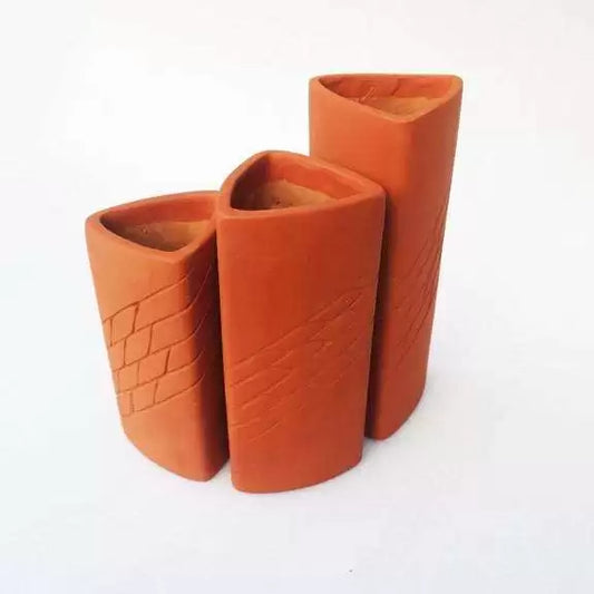 Trigo Terracotta Planters : Set of 3