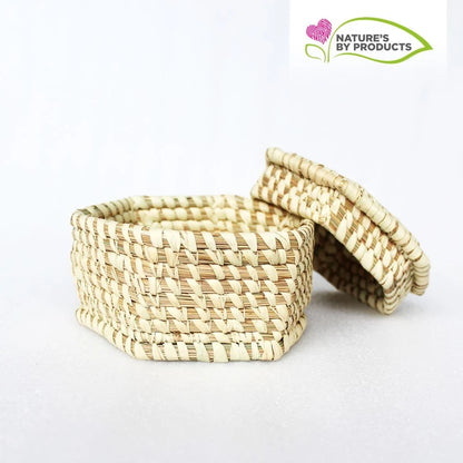 Sabai Grass Hexagonal Accessory / Jewellery / Trinket Box