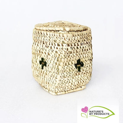 Sabai Grass Twisted Cuboid Accessory / Jewellery Box / Trinket  : Handmade and 100% Natural