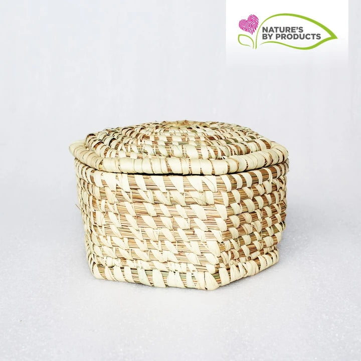 Sabai Grass Hexagonal Accessory / Jewellery / Trinket Box