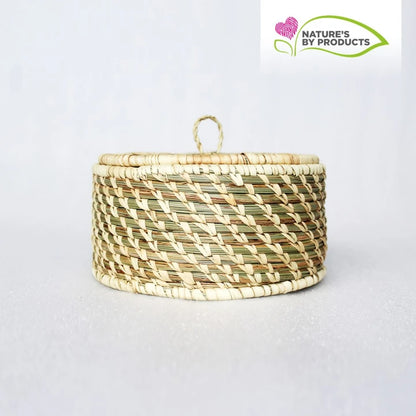 Sabai Grass Round Accessory / Jewellery Box / Trinket