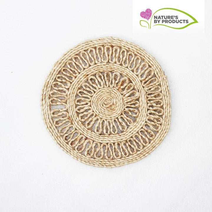 Handwoven Jute Round Table Mat Set of 6 (10.5 inch)