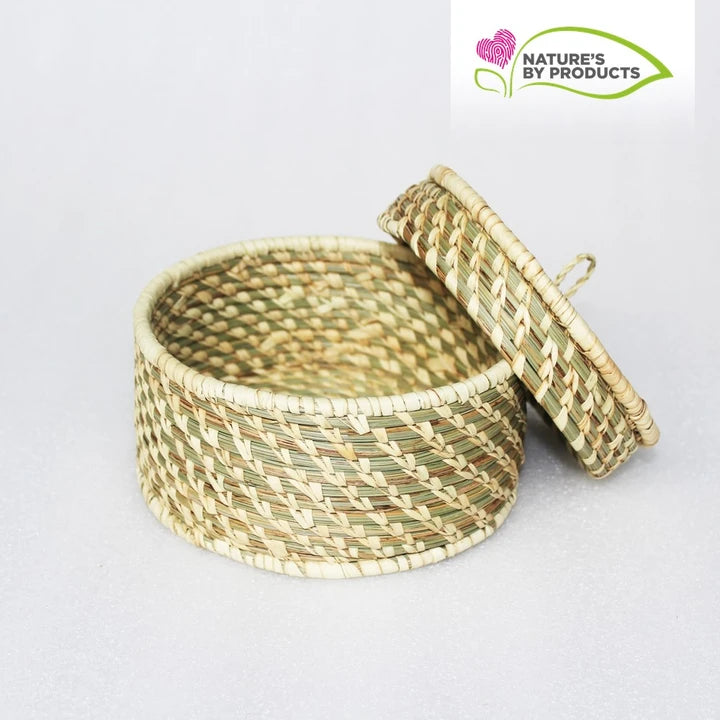 Sabai Grass Round Accessory / Jewellery Box / Trinket