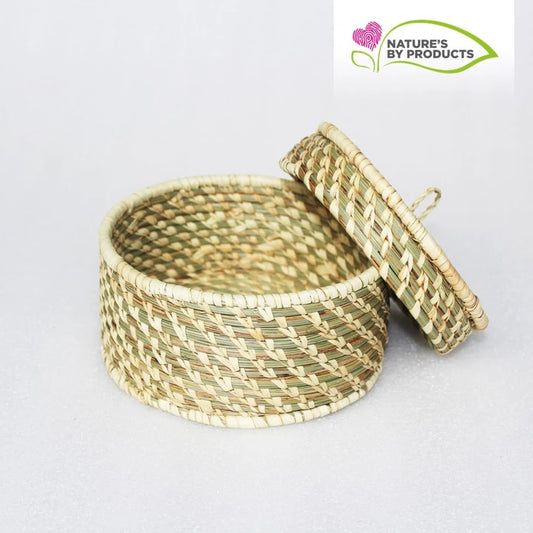 Sabai Grass Round Accessory / Jewellery Box / Trinket