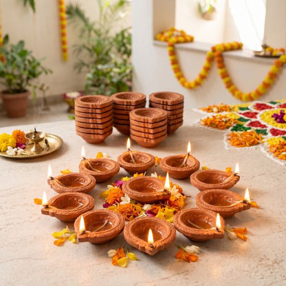 Small Motif Diya (Set of 24)