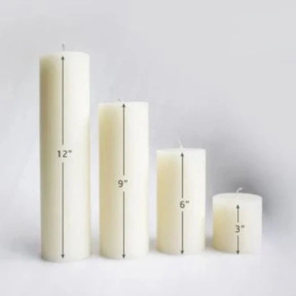 Soy Wax Blend Pillar Candles : Set of 4 Jumbo Pack