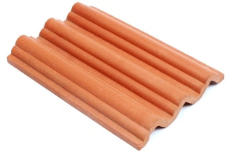 TRIPLE RAJWARI Natural Terracotta Roofing & Cladding Tiles (2 Pieces Sample Pack)