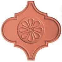 SUN FLOWER Natural Terracotta Moroccan Relief Tiles (2 Pieces Sample Pack)