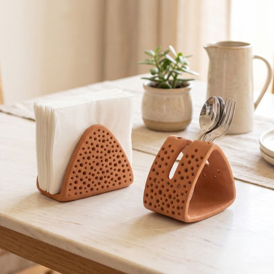 TRIGO ORGANIZER Tissue Paper / Spoon / Table Utility Holder - Set Of 2