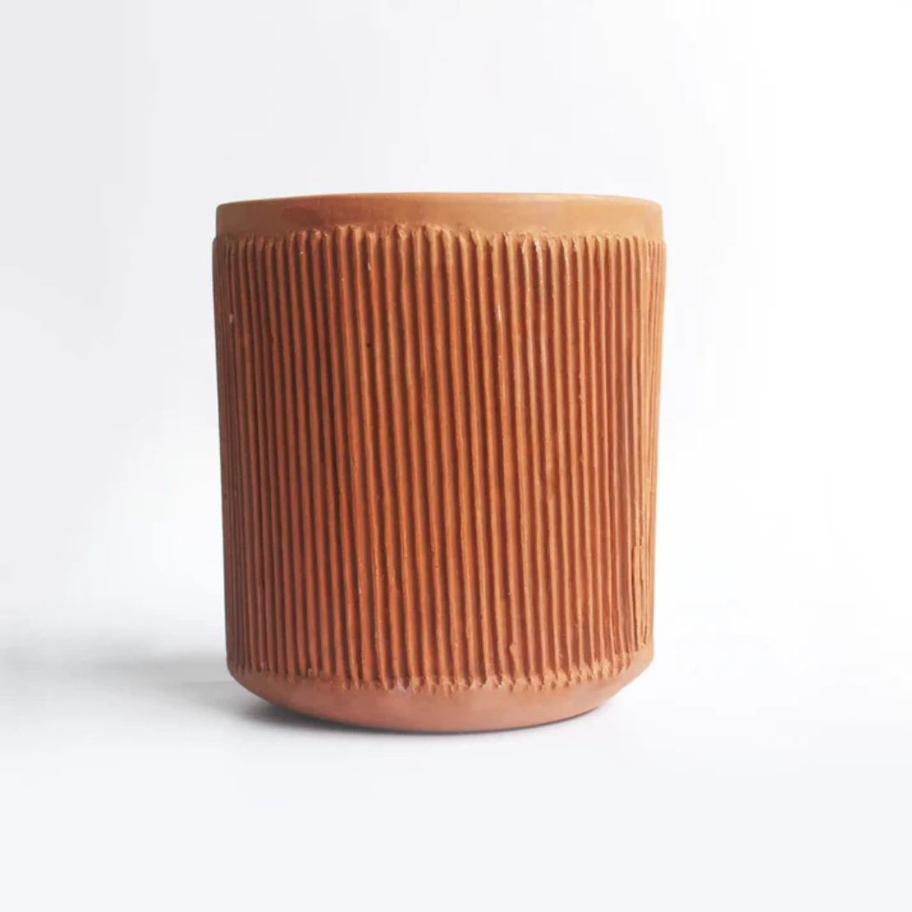Terracotta Cylindrical Pillow Planter Set of 2