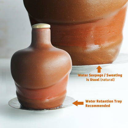 Terracotta Water Bottle – Apple Shape | 1.5 L Capacity