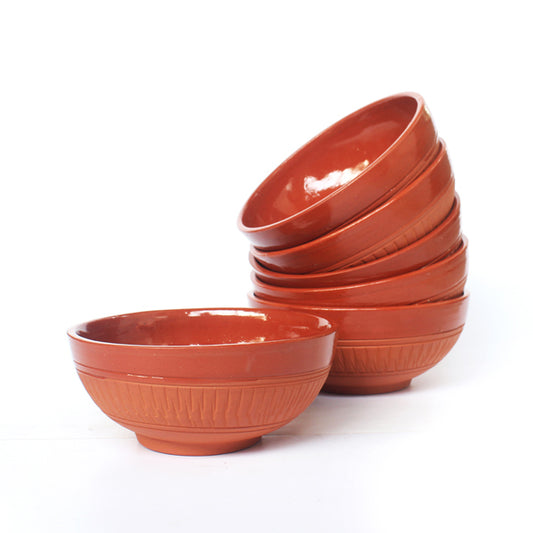 Terracotta Serving Bowl – Medium Size (230 ml) | Set of 6