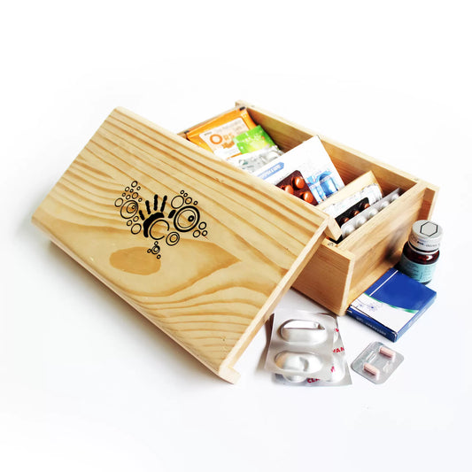 Wooden Medicine / Utility / Asset Box
