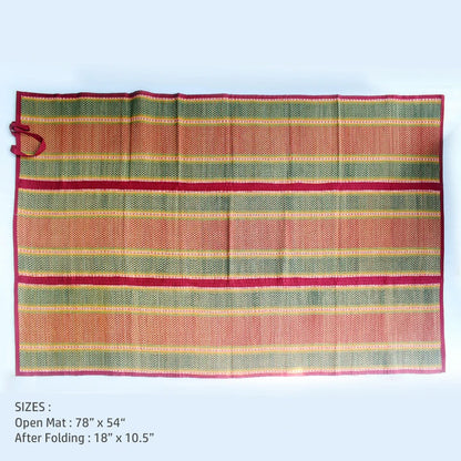 Foldable Mat (Madur) with Handle (FH) : Best Natural Carpet like Designed Mat for Indoor