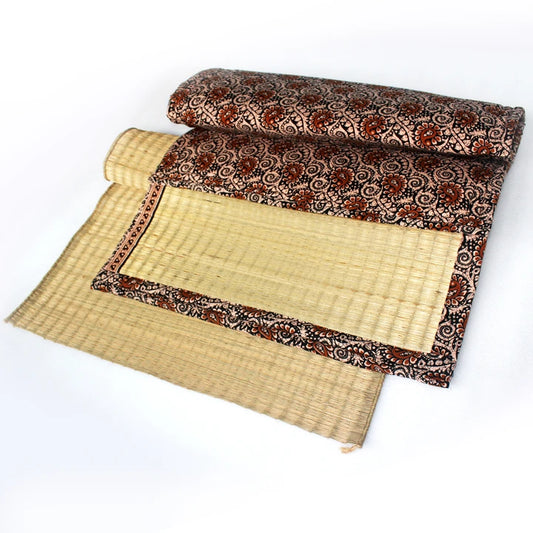 Handmade 1 Yoga Mat + 1 Activity Mat made of Natural Madur Sticks