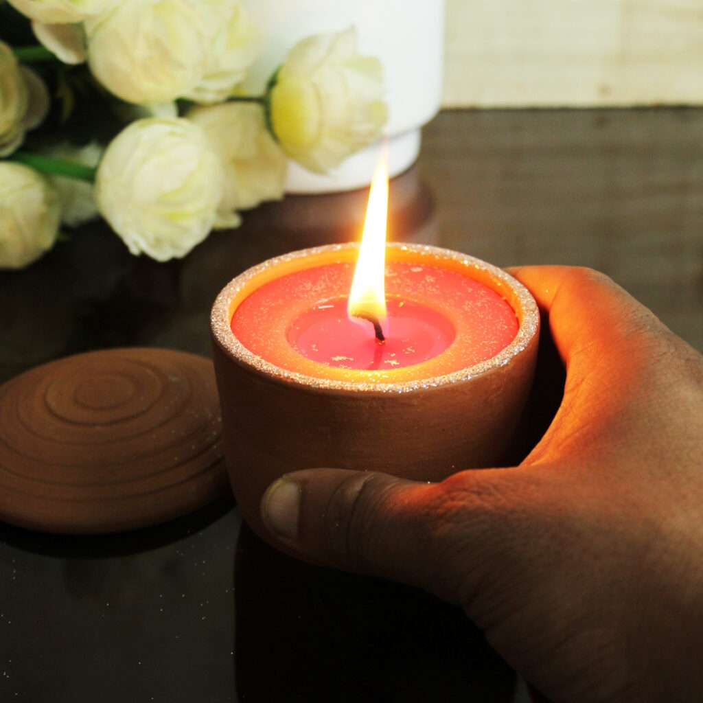 Pot DABAR Candle Holder 4pcs - CraftLipi - Handmade Products Made with  Love and Care in Villages of INDIA Candle Stand